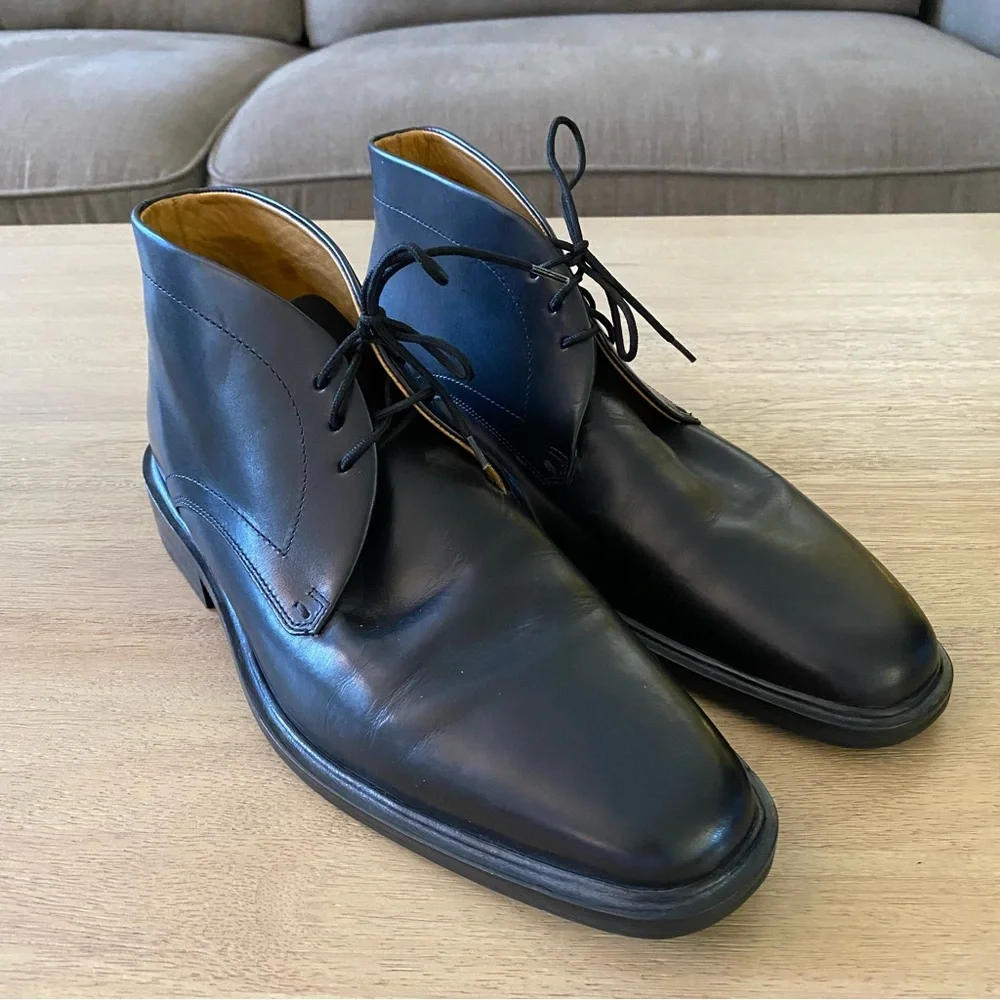 Cole Haan Men’s Black Leather Chukka Boots – Size 8.5M
